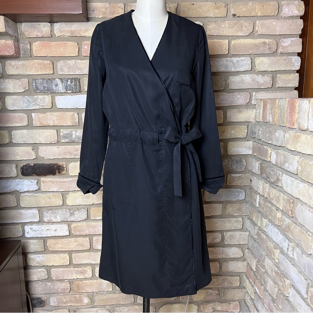 HOPE STOCKHOLM black long sleeve wrap dress | Size 34